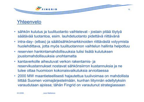 Tuulivoimaa lisätään Suomessa - Fingrid