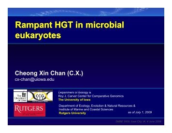 Rampant HGT in microbial Rampant HGT in microbial eukaryotes