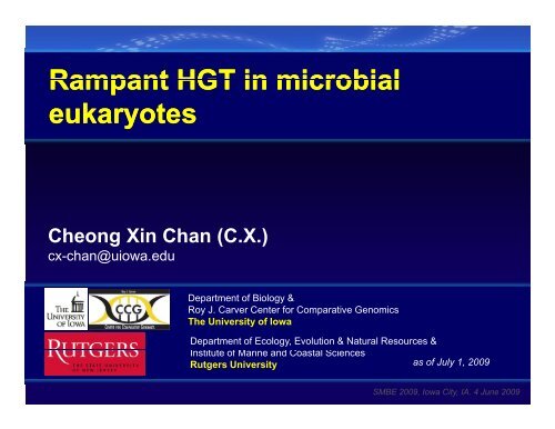 Rampant HGT in microbial Rampant HGT in microbial eukaryotes