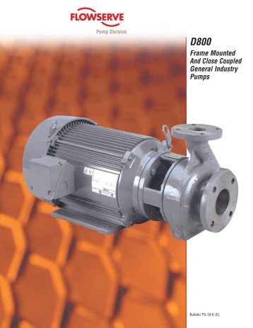 D800 Frame Mounted And Close Coupled General Industry Pumps