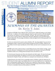 2011 Student Alumni Report - New York College of Podiatric Medicine