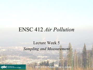 ENSC 412 Air Pollution - Atmospheric Sciences at UNBC