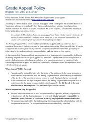Grade Appeal Policy - Department of English - Texas A&M University