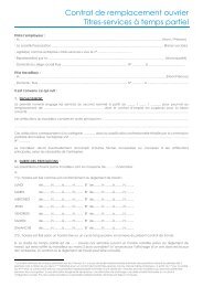 Contrat de remplacement titres-services Ã  temps partiel 102 Kb - UCM