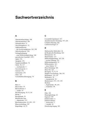 Sachwortverzeichnis