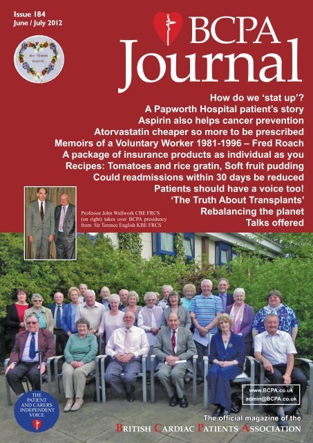 BCPA Journal - Issue 184 - British Cardiac Patients Association