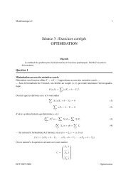 SÃ©ance 3 : Exercices corrigÃ©s OPTIMISATION