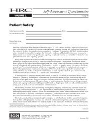 Self-Assessment Questionnaire Patient Safety - MCIC Vermont ...