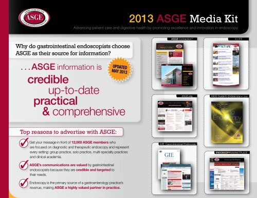 2013 ASGE Media Kit - American Society for Gastrointestinal ...