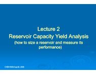 Lectu Reservoir Capac ure 2 city Yield Analysis