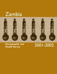 Zambia Demographic and Health Survey 2001-2002 - Measure DHS