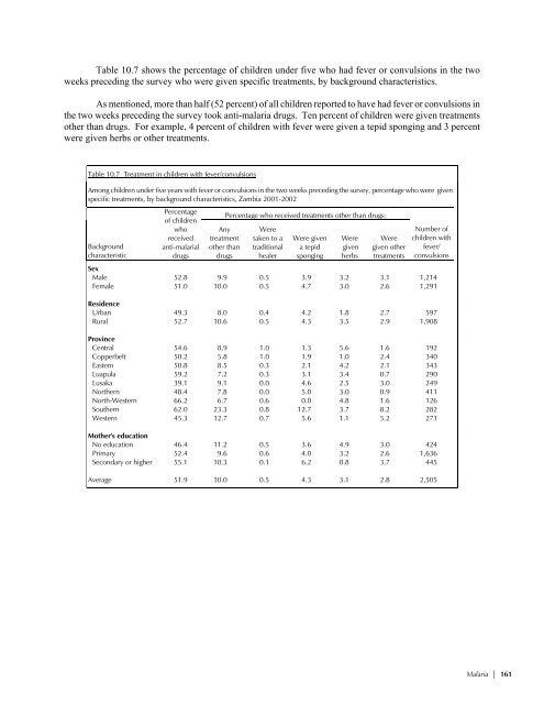 Zambia Demographic and Health Survey 2001-2002 - Measure DHS