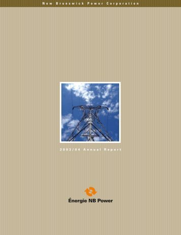 Annual Report 2003 - New Brunswick Electric Power