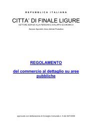 REGOLAMENTO del commercio al dettaglio su aree pubbliche