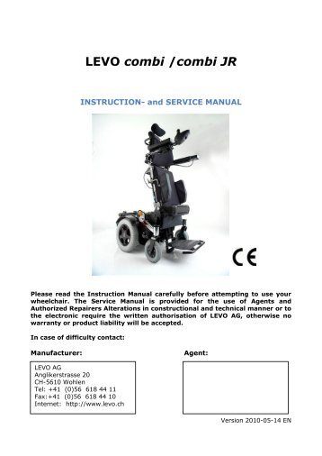 Instruction Manual LEVO Combi / Combi Junior - Levo AG