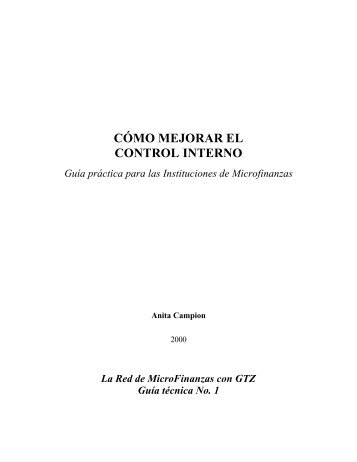 cÃ³mo mejorar el control interno - Center for Financial Inclusion Blog