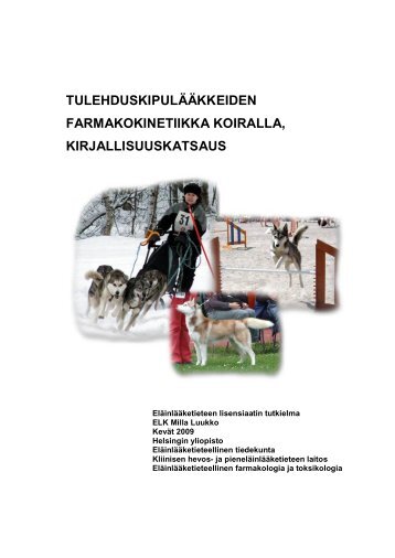 tulehduskipulääkkeiden farmakokinetiikka koiralla ... - Helda