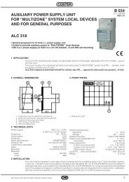 b 554 alc 318 auxiliary power supply unit for âmultizone ... - Coster