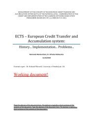 ECTS – European Credit Transfer and Accumulation system: