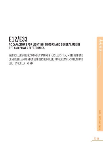 e12/e33 ac capacitors for lighting, motors and general use in pfc and ...