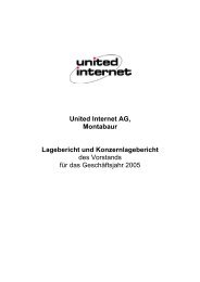United Internet AG, Montabaur Lagebericht und Konzernlagebericht ...