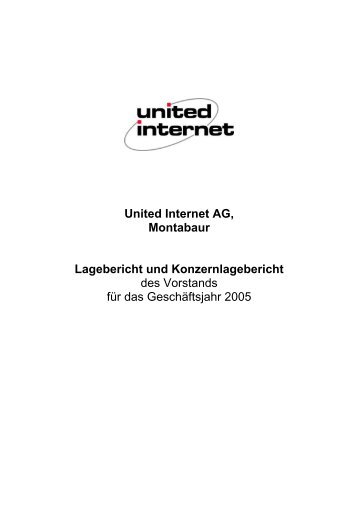 United Internet AG, Montabaur Lagebericht und Konzernlagebericht ...