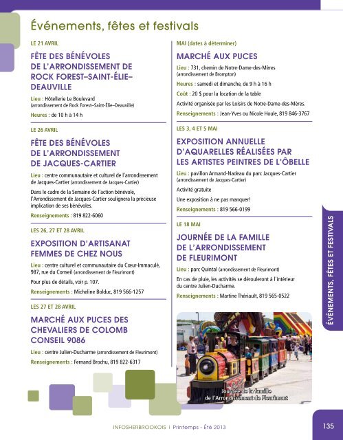 ÃvÃ©nements, fÃªtes et festivals (PDF - 422 Ko) - Ville de Sherbrooke