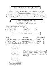 Chimica Inorganica (Parte 3) - UniversitÃ  degli Studi dell'Insubria