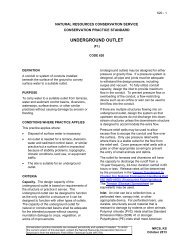 Underground Outlet (Ft) 620 - Field Office Technical Guide