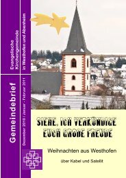 Dezember bis Feburar 2011 - Evangelische Kirchengemeinde ...