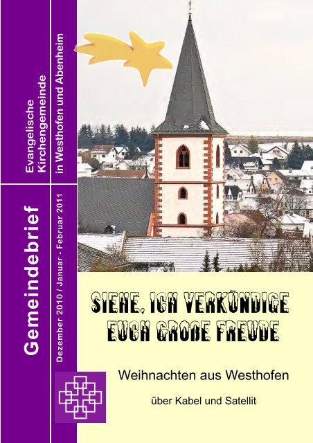 Dezember bis Feburar 2011 - Evangelische Kirchengemeinde ...