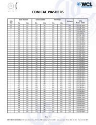 Conical Washers - West Coast Lockwasher - WCL Fasteners