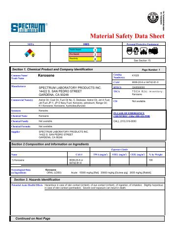 Material Safety Data Sheet - Weber Scientific