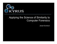 Applying the Science of Similarity to Computer ... - Jesse Kornblum
