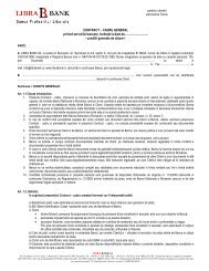 Contract cadru General privind serviciile bancare ... - Libra Bank