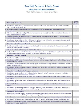 mental health assessment template