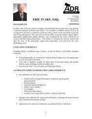 Eric Ivary, Esq. Resume - ADR Services, Inc.