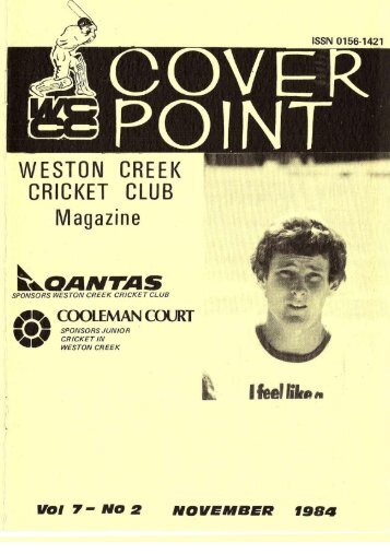 Cover Point - Weston Creek Cricket Club