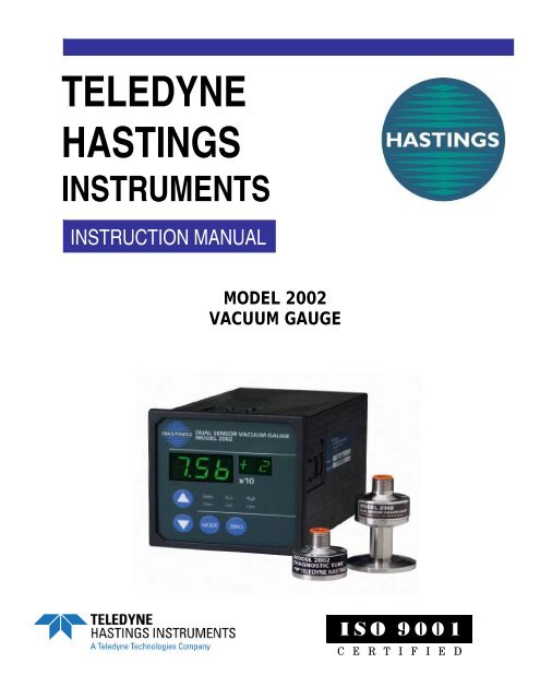 HPM-2002 - Teledyne Hastings Instruments
