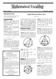 Angle Bisectors Bisect Arcs - Department of Mathematics - The Hong ...
