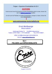 Felgen + Speichen - Ernst WeiÃwange