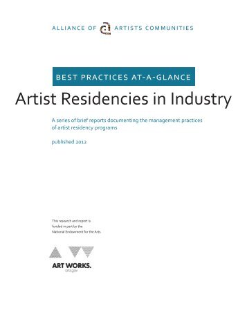 Artist Residencies in Industry - Alliance of Artists Communities