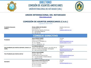 CAA DIRECTORIO ENERO 2013 - ComisiÃ³n de Asuntos ...