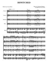 Bewitched - sheet music for male voice choirs