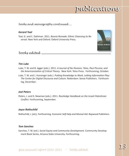 2010-2011 REPORT - School of Public and International Affairs