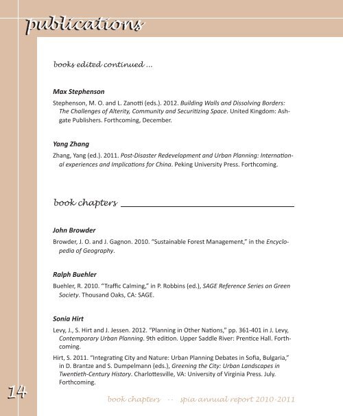 2010-2011 REPORT - School of Public and International Affairs