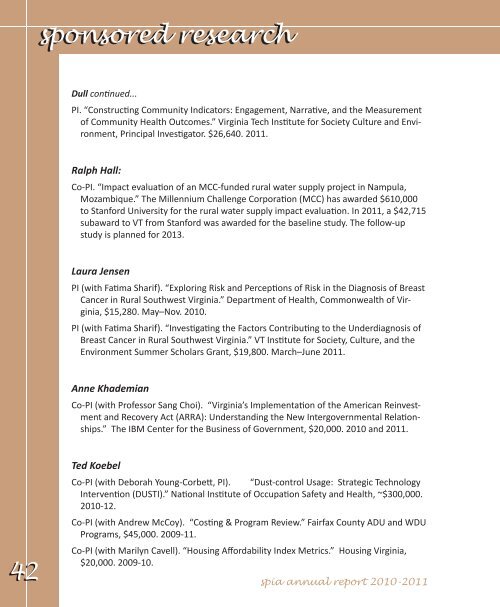2010-2011 REPORT - School of Public and International Affairs