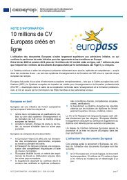 10 millions de CV Europass crÃ©Ã©s en ligne - Agence Europe ...