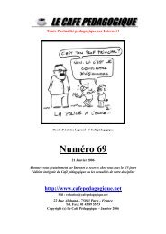 NumÃ©ro 69 - CafÃ© pÃ©dagogique