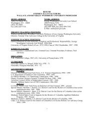 resume - George Washington University Law School